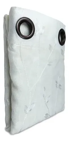 Cortina Velo Argolla Teresita Poliéster Blanco Blanco