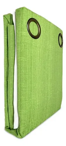 Cortina Camila Combo 8 Piezas Poliéster Verde Verde