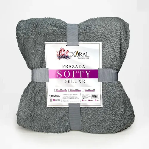 Frazada Softy Térmica Poliéster 2.5 Plazas Gris