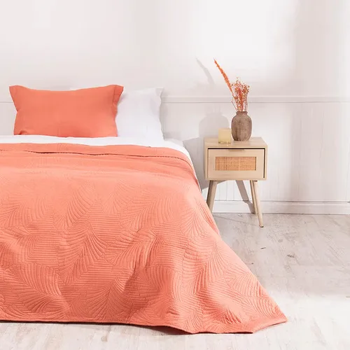 Quilt Cordoba Reversible 1.5 Plazas Poliéster Coral Claro