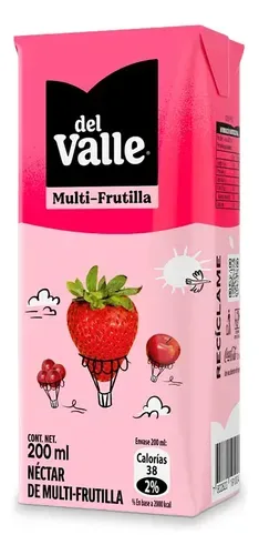 Néctar Del Valle Frutilla 200ml Pack 6 Unidades