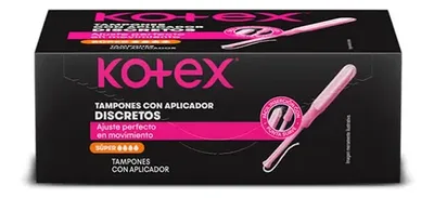 Tampones Femeninos Super Kotex Con Aplicador