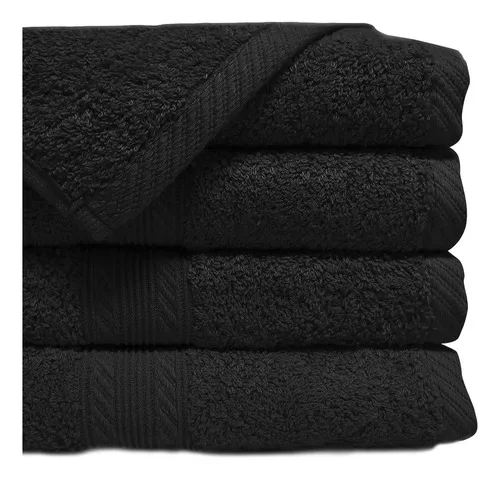 Toalla De Mano Algodón 100% Absorbente Negro