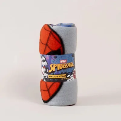 Manta Polar Spiderman Araña Térmica 115x130 Cm Coral Claro