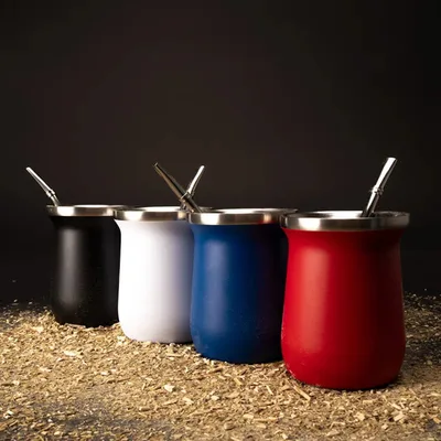 Vaso Termico Negro, Blanco, Azul, Rojo