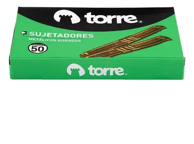 Sujetador Dorado Metálico Oficina Dorado