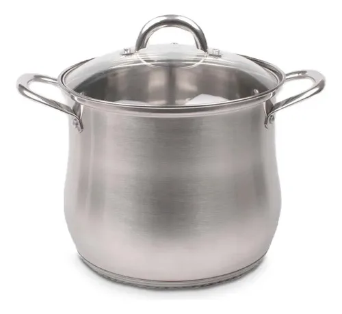 Olla Acero Inoxidable Con Tapa Vidrio