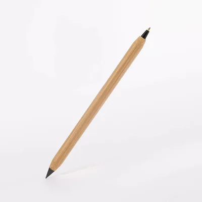 Bolígrafo Bambú Reciclado Escritura Amarillo