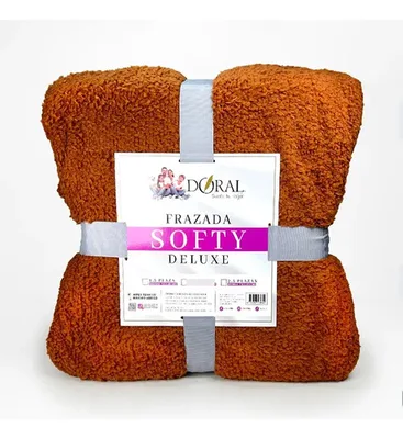 Frazada Softy Poliéster Térmica 2.5 Plazas Coral Claro