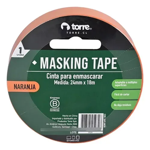 Cinta Masking Tape Naranjo Profesional Coral Claro