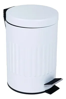 Papelero Metálico Decoline Blanco 5l Blanco