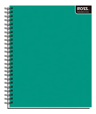 Cuaderno Universitario Espiral Matemática 5mm Verde