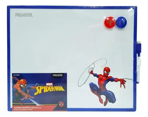 Pizarra Magnética Acrílica Infantil Spiderman Coral Claro
