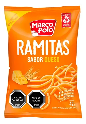 Ramitas De Queso Snack Crujiente Marco Polo