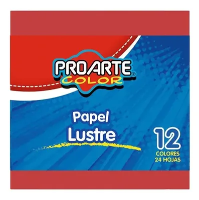 Papel Lustre Multicolor 10x10 Cm 24 Hojas Coral Claro