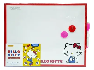 Pizarra Magnética Acrílica Hello Kitty 28x35cm Coral Claro