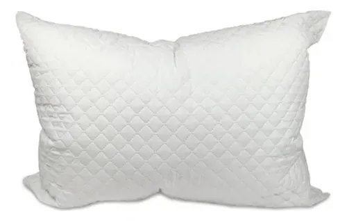 Almohada Funda Acolchada Fibra Siliconada 50x70 Blanco Acolchado