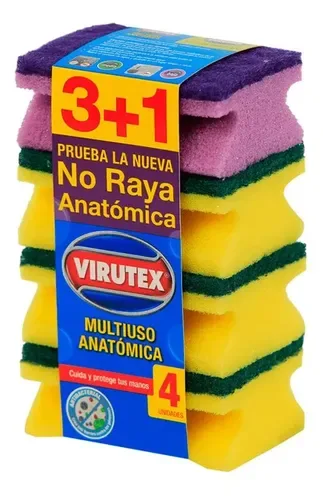 Esponja Acanalada Multiuso Limpieza Cocina