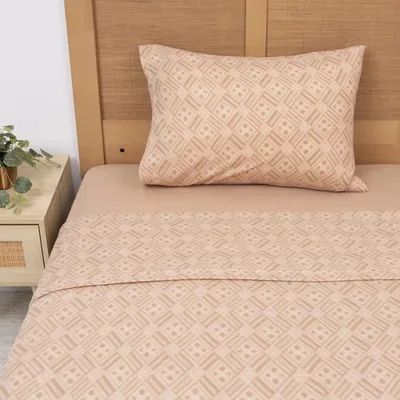 Set De Sábanas Polar Estampadas 1.5 Plazas Térmica Verde Oscuro
