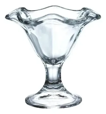 Set 4 Copas De Postre Mica Transparente Coral Claro
