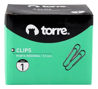 Clips Metálicos Punta Redonda 1 Kg Torre