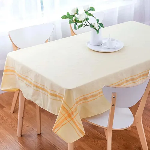 Mantel Rectangular Poliéster 150x210 Cm Linenlook Amarillo