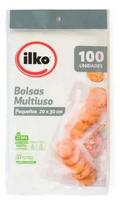Bolsa Multiuso Reciclable 20x30cm Paquete Transparente Liso
