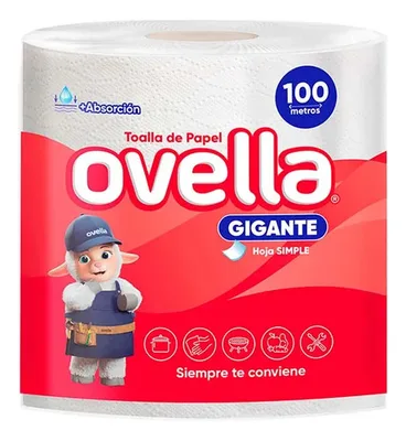 Toalla De Papel Hoja Simple 100 Metros Absorción