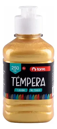 Témpera Escolar 250ml Lavable No Tóxica Dorado