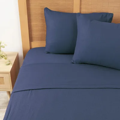 Set De Sábanas De Polar 2 Plazas Azul Térmico Azul
