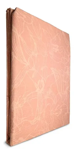 Mantel Rectangular Estampado Amelie Flores Coral Claro