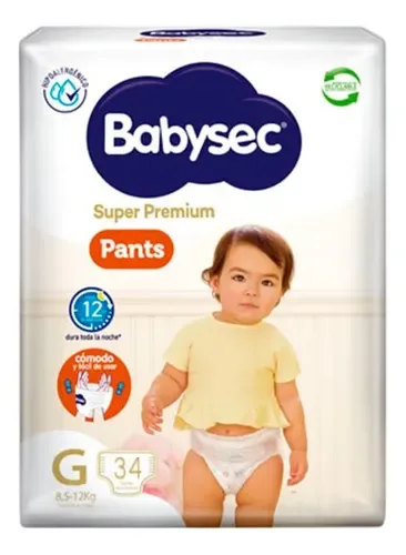 Pants Desechables Babysec Premium G Niños Niñas