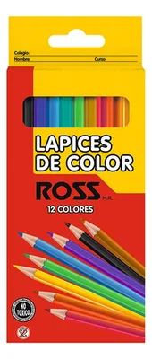 Lápices De Color 12 Colores Hexagonales Ross