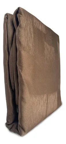 Cortina Jacquard 10 Piezas Poliéster Café Coral Claro