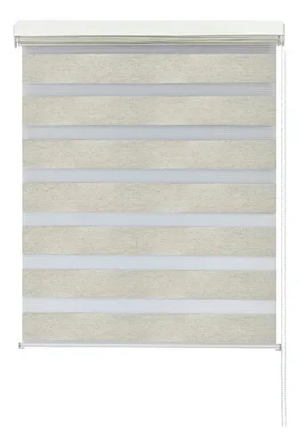 Cortina Roller Duo 150x165cm Poliéster Crudo Coral Claro