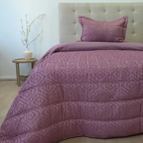 Plumón Touch Deluxe 1.5 Plazas Poliéster Rosa Coral Claro