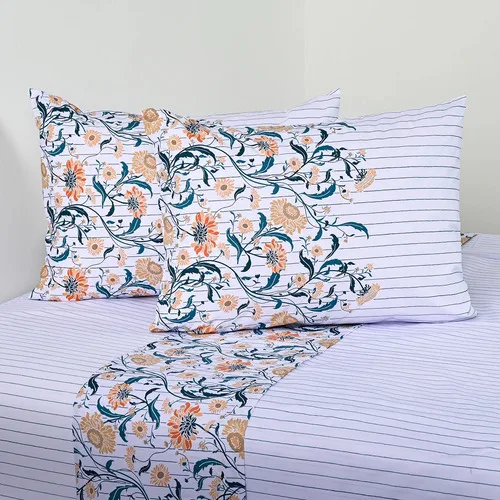 Set De Sábanas Estampadas 144 Hilos 2.5 Plazas