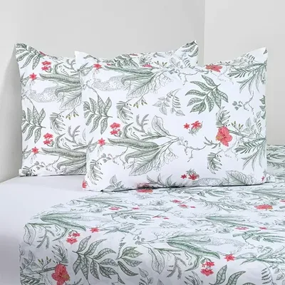 Set De Sábanas Estampadas 200 Hilos Algodón Polycotton Verde Oscuro