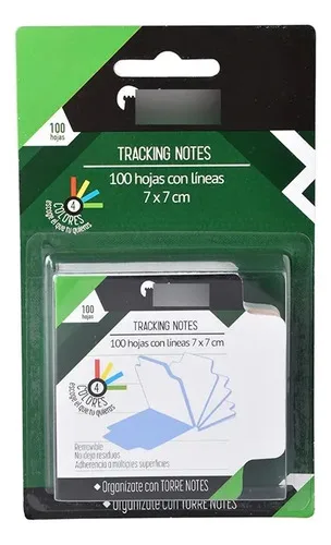 Notas Adhesivas Tracking 7x7 Cm 100 Hojas