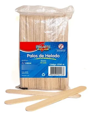 Palos De Helado Madera Grueso 50 Unidades Natural (madera)