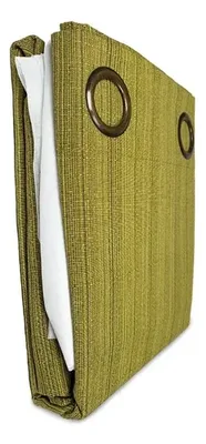 Cortina Emilia Poliéster Verde Combo Verde