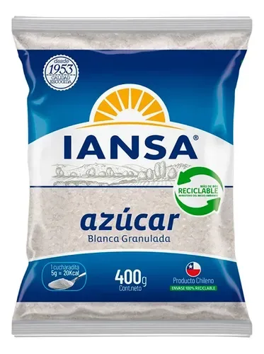 Azúcar Granulada Iansa 400gr Alimento