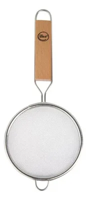 Colador Acero Inoxidable Mango Madera 10cm