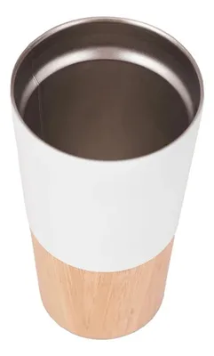 Termo Acero Inoxidable Con Bamboo 600ml Coral Claro