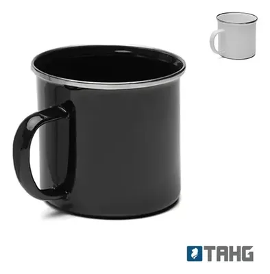 Taza Enlozada Retro 450 Ml Negro