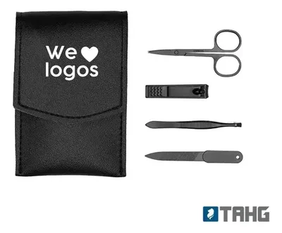 Set De Belleza Acero Inoxidable Negro Negro