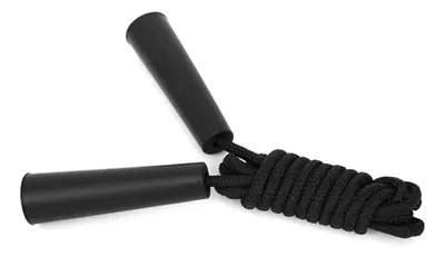 Cuerda Para Saltar Ejercicio Plástico Negro
