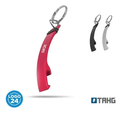 Llavero Abrebotellas Metal Antideslizante Coral Claro