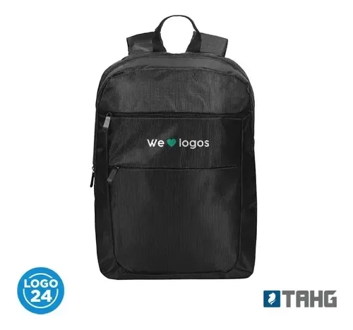Mochila Polyester Ejecutiva Con Compartimiento Laptop Negro