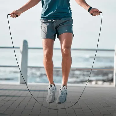 Soga De Saltar Entrenamiento Cardio Negro